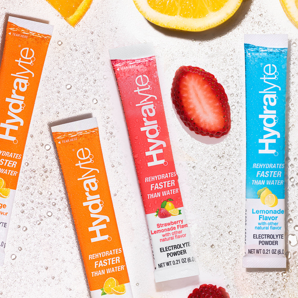 Electrolyte Powder Sticks Lightly Sparkling (8 oz) Hydralyte